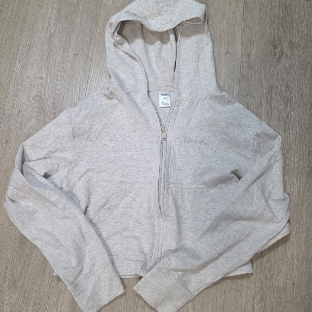 Calvin Klein Heather Gray Zip-Up Hoodie